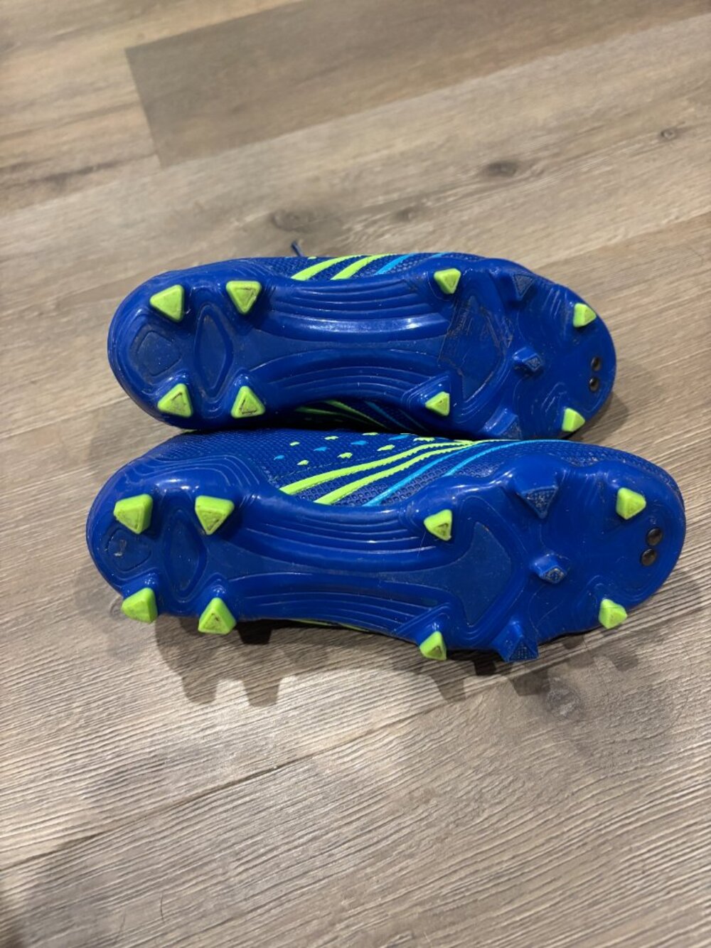 Dream Pairs youth soccer cleats toddler kids size 11 neon green blue shoe - Picture 4 of 9
